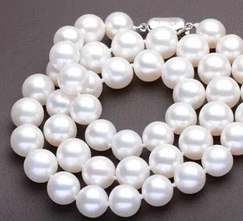 

HUGE 12-13MM NATURAL SOUTH SEA GENUINE WHITE PERFECT ROUND PEARL NECKLACE 18"
