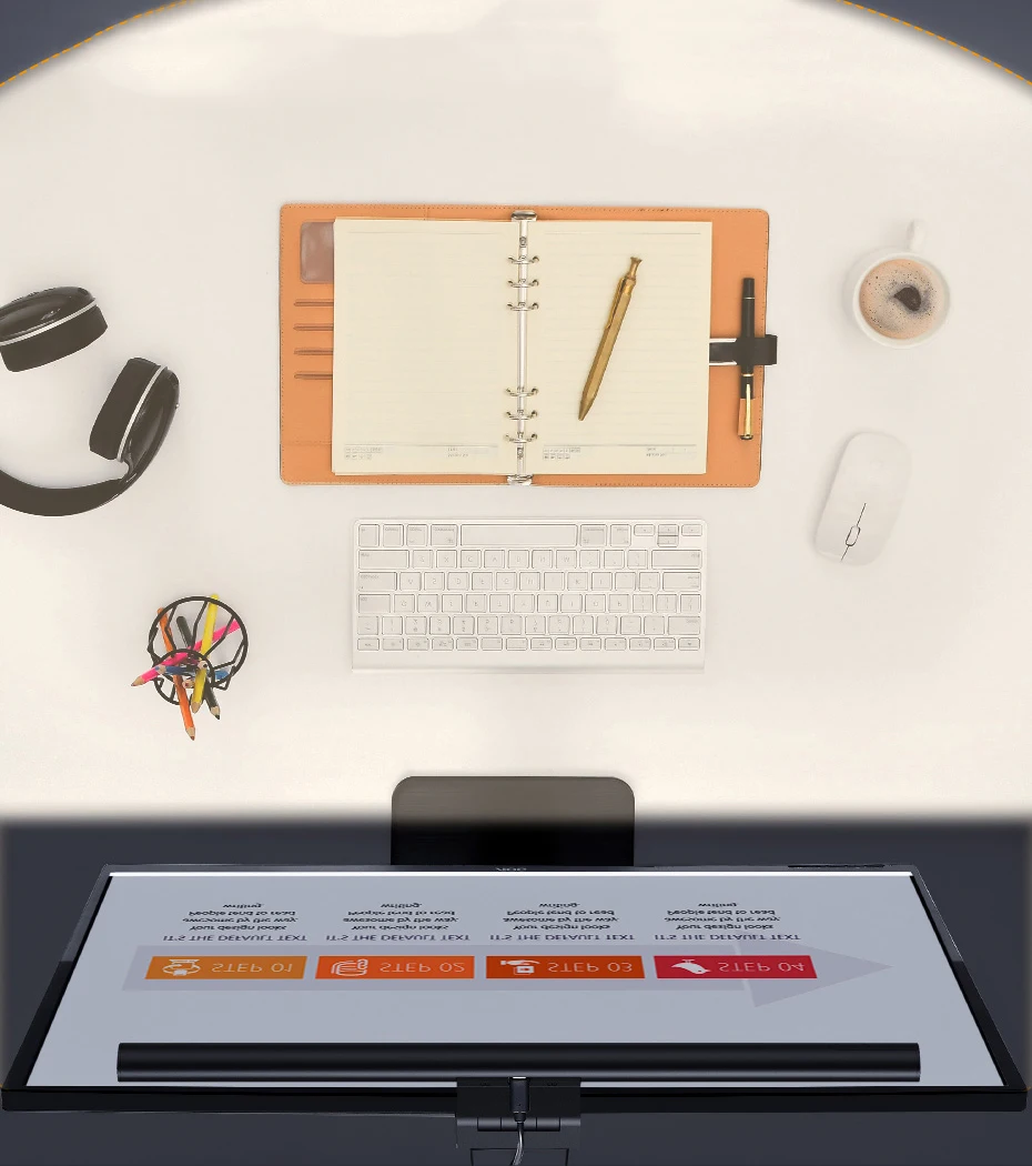 luz da tela portátil usb lâmpada nova