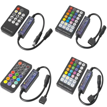 

RF 14key 17key 21key 28key LED Controller for 5050 Single Color/RGB/RGBW 4pin/5pin/6pin LED Strip Light Tape Controller DC5-24V