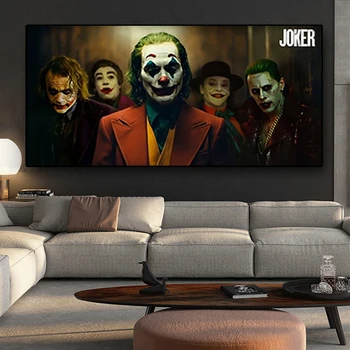 

Latest Movie Joker Batman Enemy HD Movie Oil Painting on Canvas Posters and Prints Wall Art Pictures for Living Room Decor