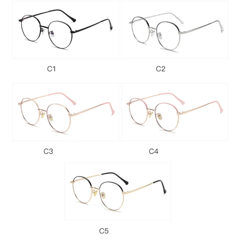 Owalne okulary korekcyjne z antyrefleksem – delikatne, metalowe cienkie ramki 8 Okrągłe delikatne okulary z antyrefleksem dla krótkowzroczności Mężczyźni Kobiety Metalowe cienkie ramki 6