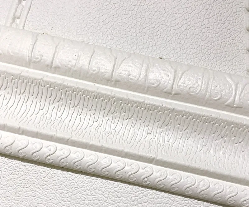 3d three-dimensional wall stickers seal TV background wall side wall waist line ceiling line skirting wall sticker for kids room - Цвет: 235cmx8cmx1pcs