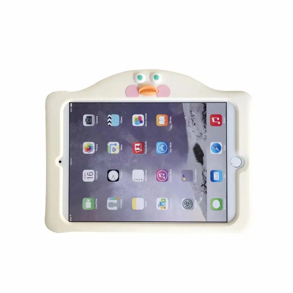 Чехол-подставка для планшета, для Ipad 10,2, retina, силикагель, силиконовый, мультяшный, детский, безопасный Чехол для Apple, Ipad 10,2 дюймов,, чехол+ ручка - Цвет: white