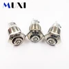 Self-Locking 12V Blue Button Metal Push Button Switch With Led light White Yellow Green Red  3V 5V 6V 24V 110V 220V ► Photo 2/5