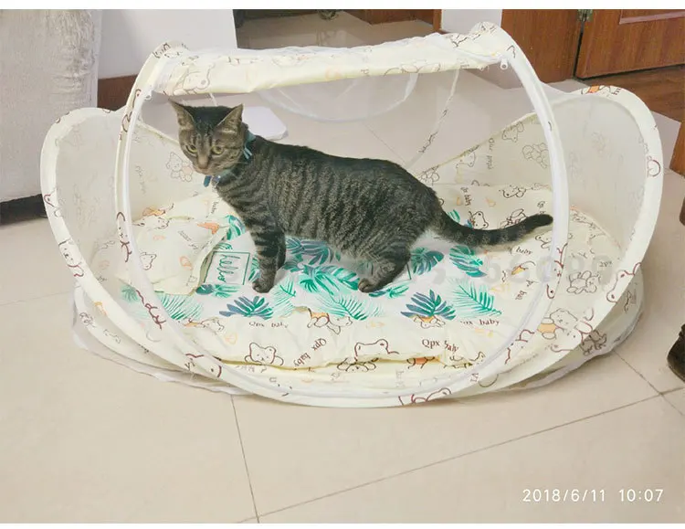 Кошачье гнездо, палатка для кошек, закрытый питомник, съемные и моющиеся товары для домашних животных, котенок, собака, четыре сезона, универсальная сетка, красный кошачий наполнитель