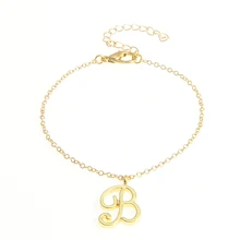 Уникальные персонализированные буквы браслет, маленькая начальная браслет, Английский алфавит браслет для пары, подарок для нее-идея подарка