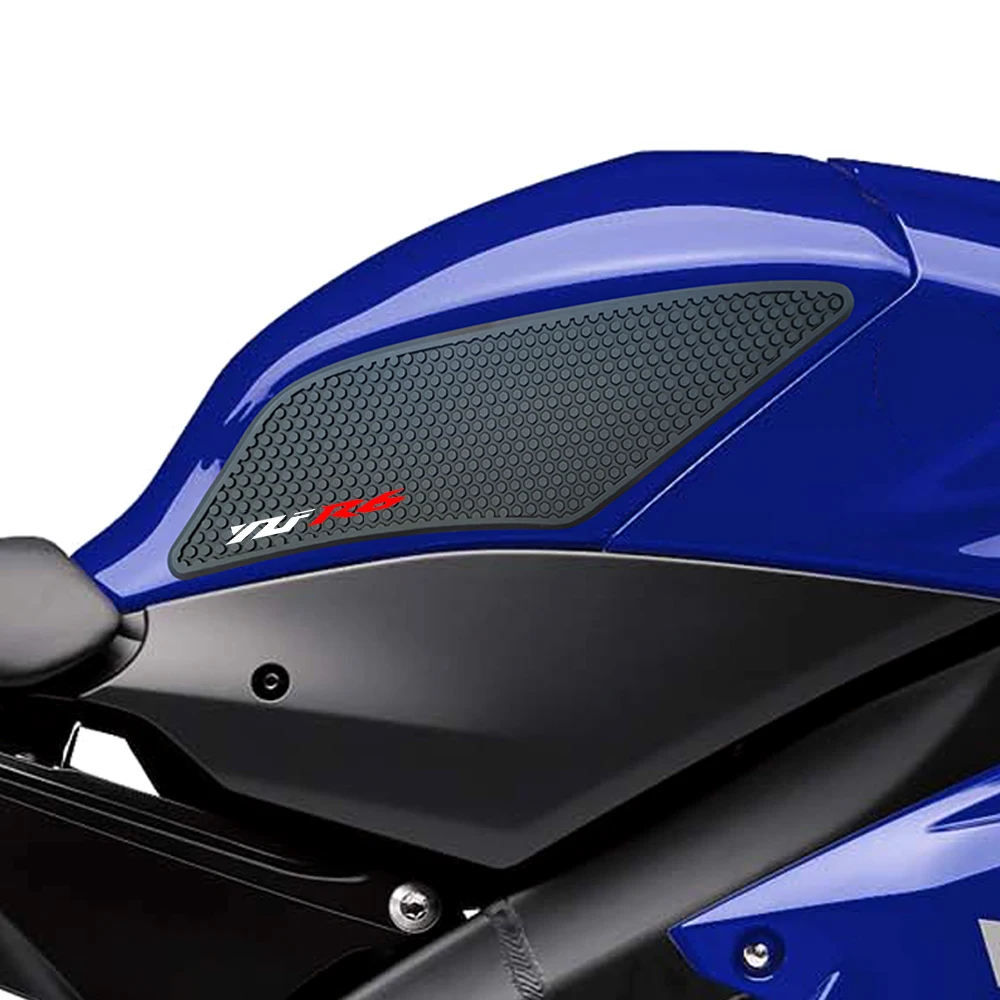 

Для Yamaha YZFR6 YZF-R6 YZF R6 2022 2021 2020 2019 2018 Нескользящие боковые наклейки на топливный бак водостойкая прокладка резиновая наклейка 3M 2 шт.