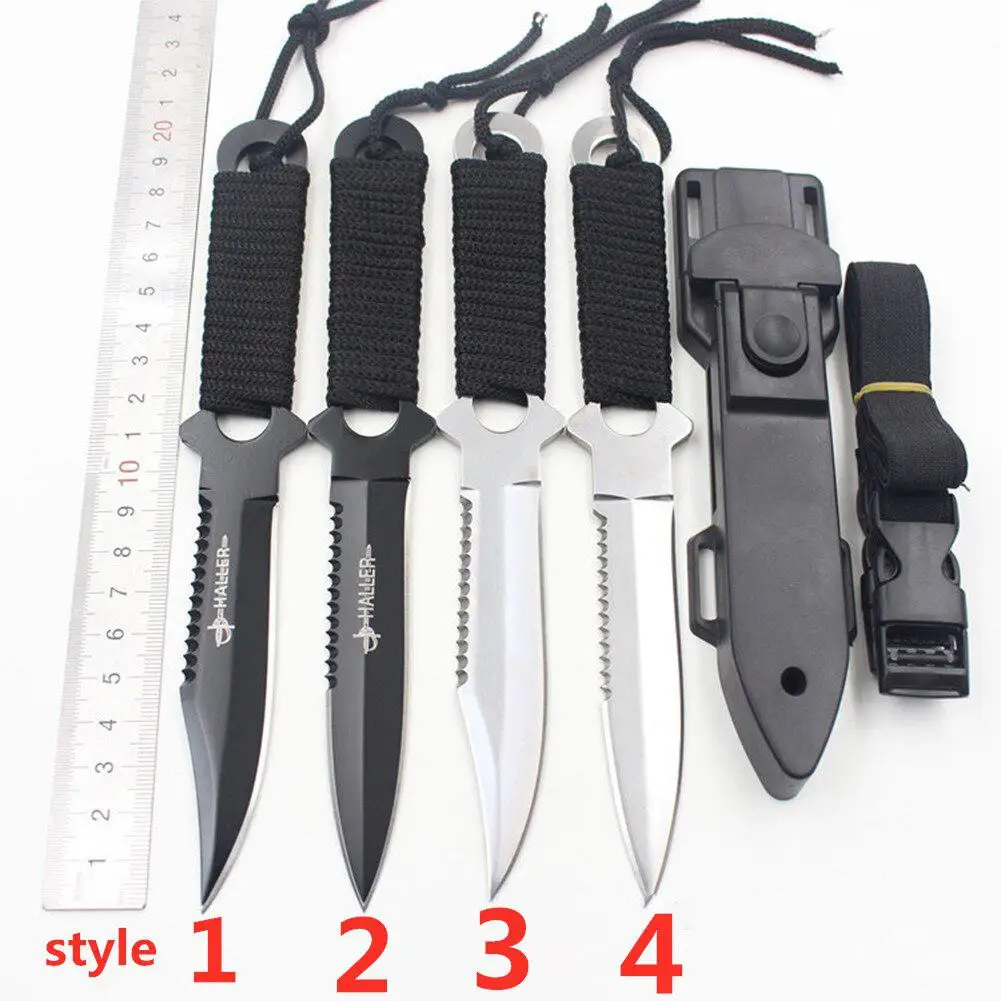 

Stainless Steel Survival Knife Fixed Blade Tactical Knife EDC Diving Camping Hunting Knife Canivetes Navajas