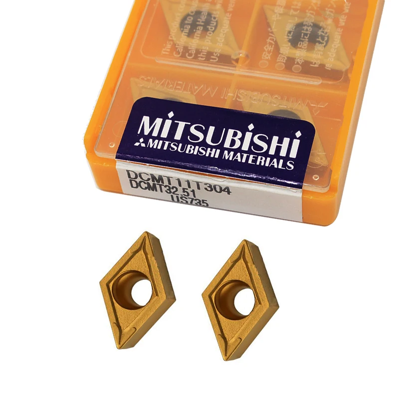 MITSUBISHI DCMT DCMT11T304 US735 DCMT11T308 DCMT11T302 DCMT070204 US735 Токарный станок с твердосплавными вставками токарный инструмент с ЧПУ