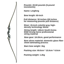 

25-60 Pounds Outdoor Shooting Sports Longbow Archery Bow Traditional Hunting Bow Bow And Arrow Split Recurve Bow Optional