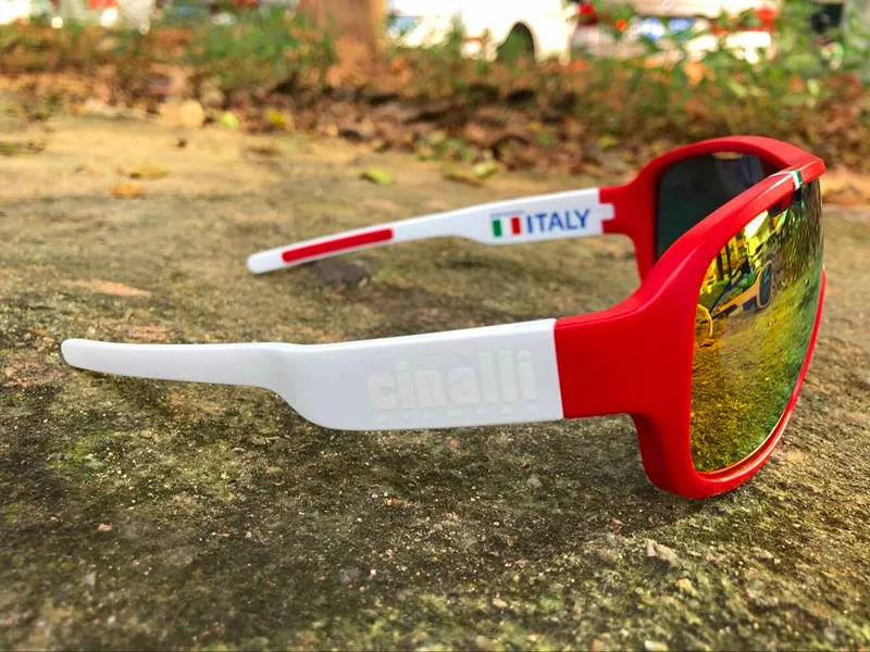 Naga sire CINALLI C-068 Sunglasses Cycling Racing Outdoor Sport Googles Protective TR90 Frame Eyewear w/ Black Polarized Lens