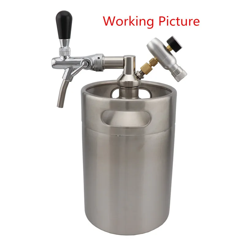 Homebrew мини пиво Ворчун копья диспенсер кран Co2 газовый регулятор бочонок зарядное устройство Комплект для 2L 3.6L 5L пиво Ворчун Бар Инструмент