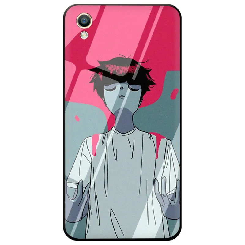G4 EWAU Mob Psycho»(«милый чудак» 100 закаленное Стекло чехол для телефона чехол для OPPO A7 A5s AX7 AX5s A37 A77 A7X F3 F5 F7 F9 F11 Pro - Цвет: G4
