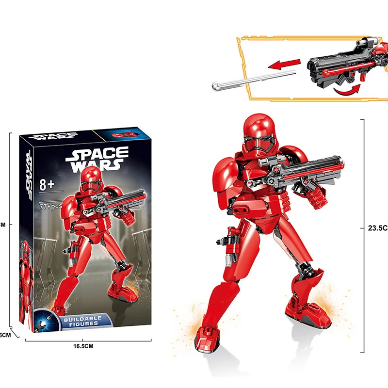 Новинка 2019 ksz Звездные войны игрушки конструктор коммандер Red Cody робот солдат