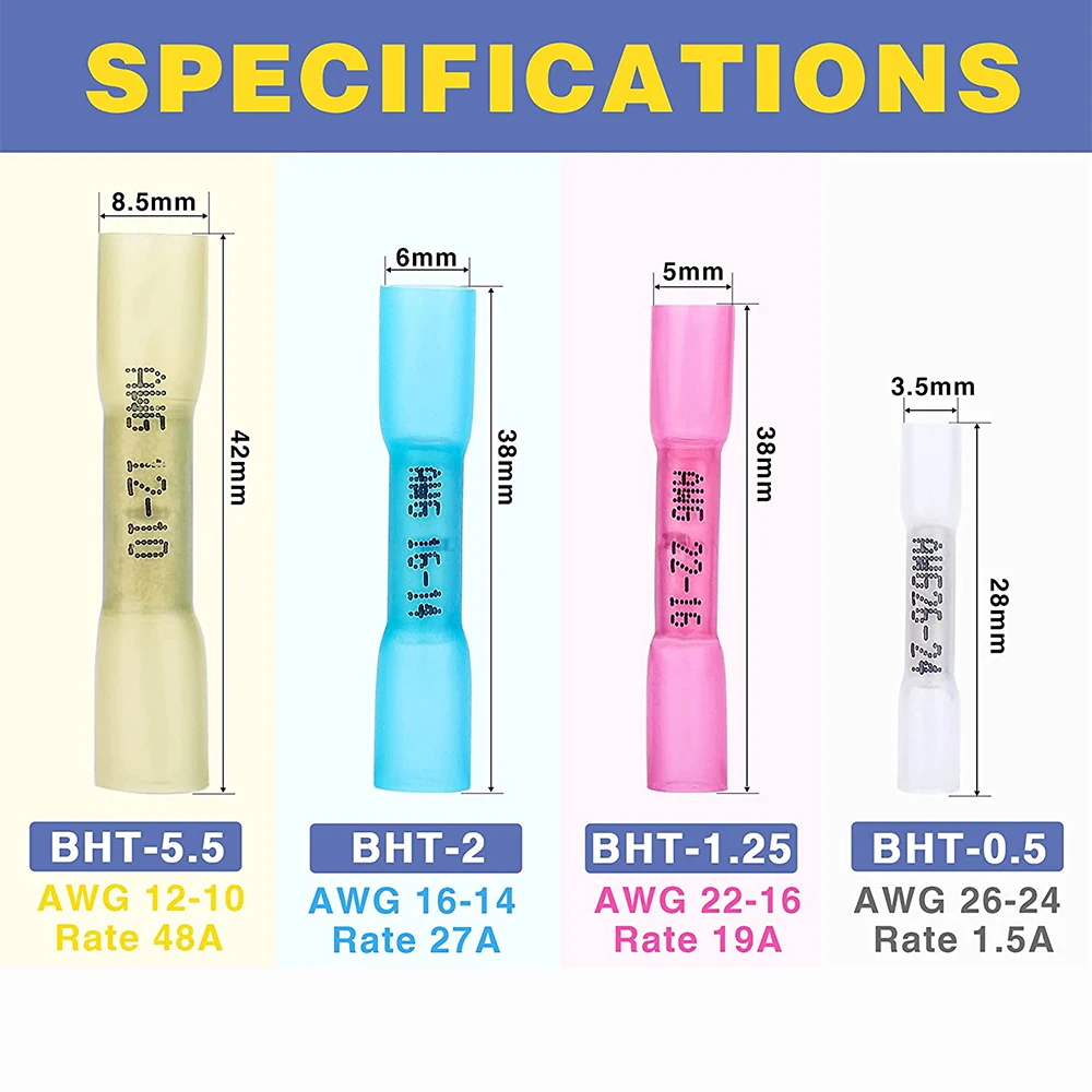 de 500pc jogo impermeavel do conector fio 02