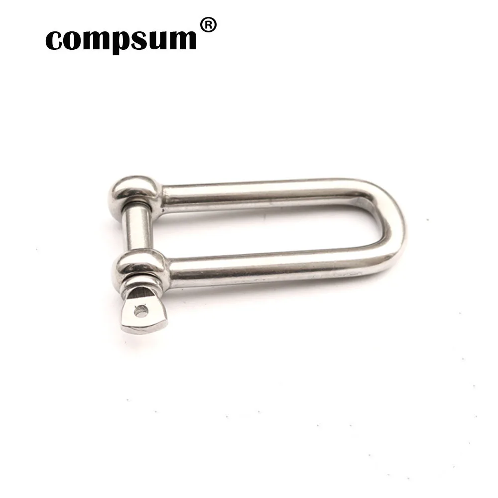 Stainless Steel Shackle T304 Long D shackle Stainless Steel Screw Pin D Shackle Paracord Bracelet Steel Buckle