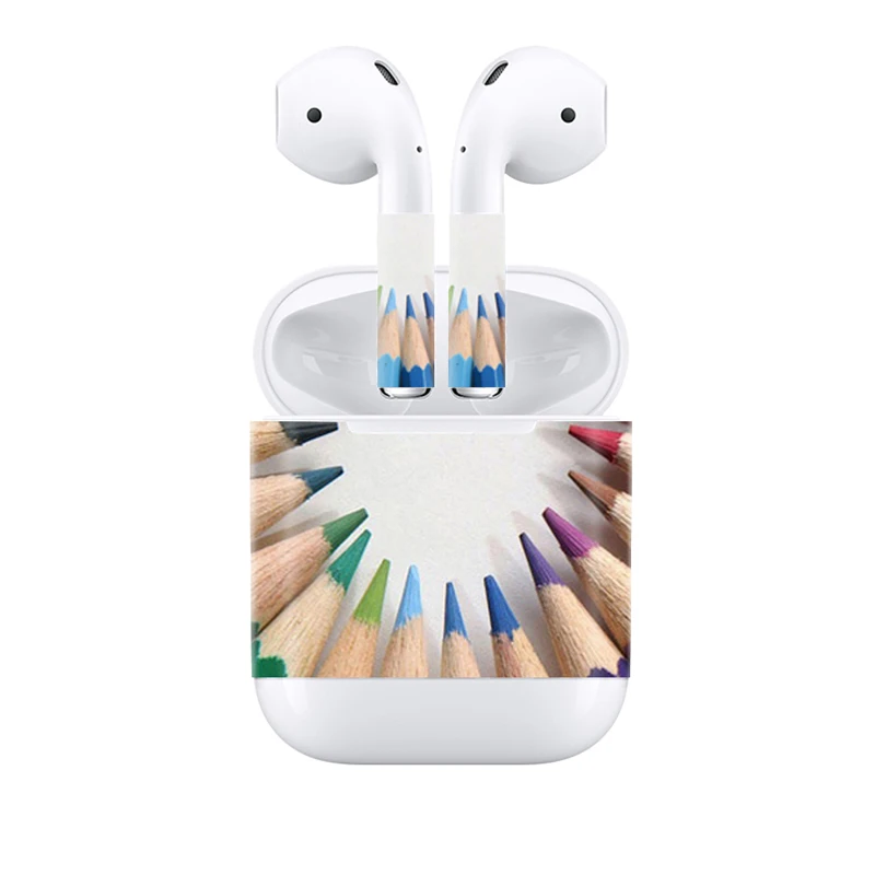 2 шт./лот для AirPods Стикеры съемный клейкая декоративная переводная картинка