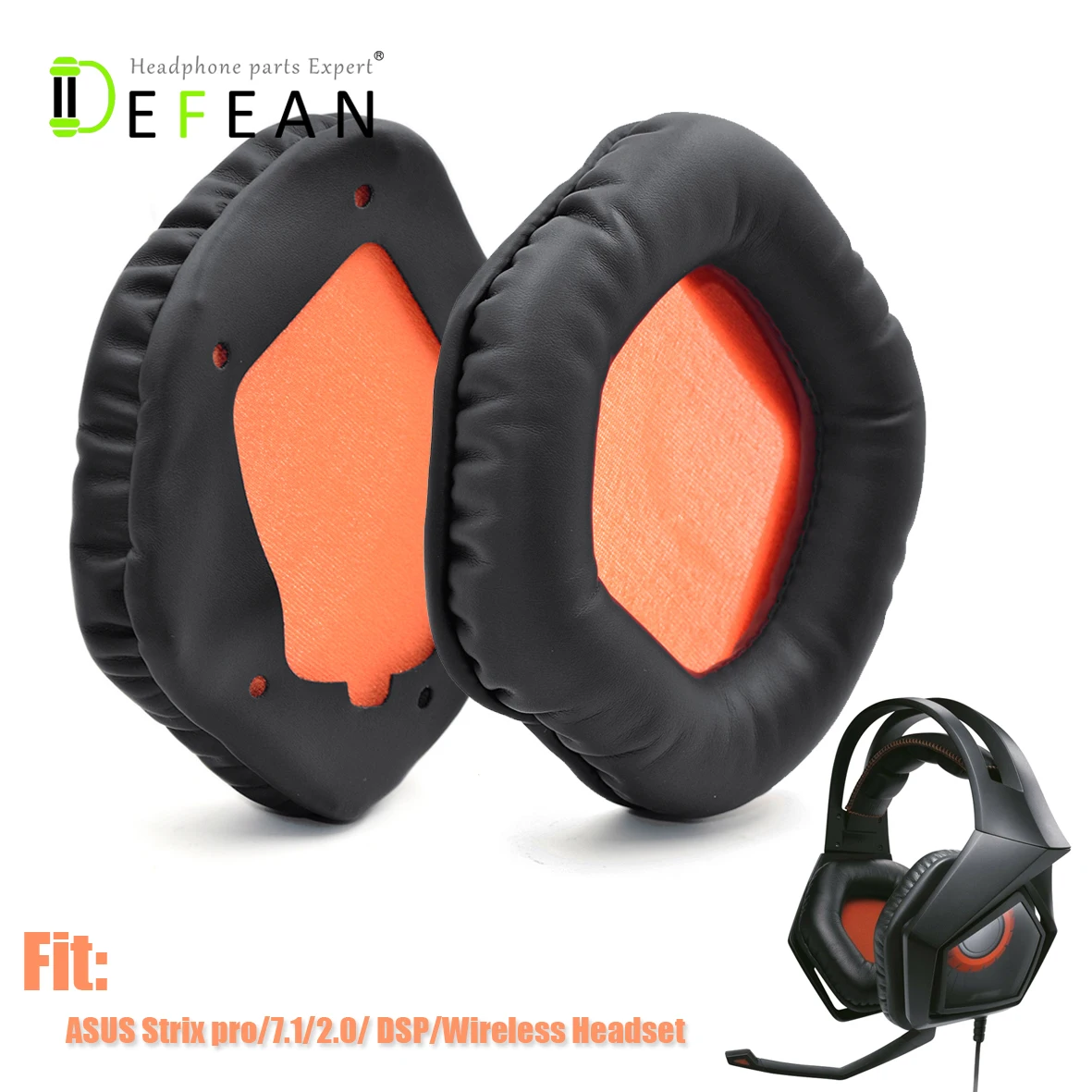Defean Замена Подушки STRIX амбушюры для Asus STRIX 7,1/STRIX 2,0/STRIX PRO/STRIX DSP беспроводные наушники