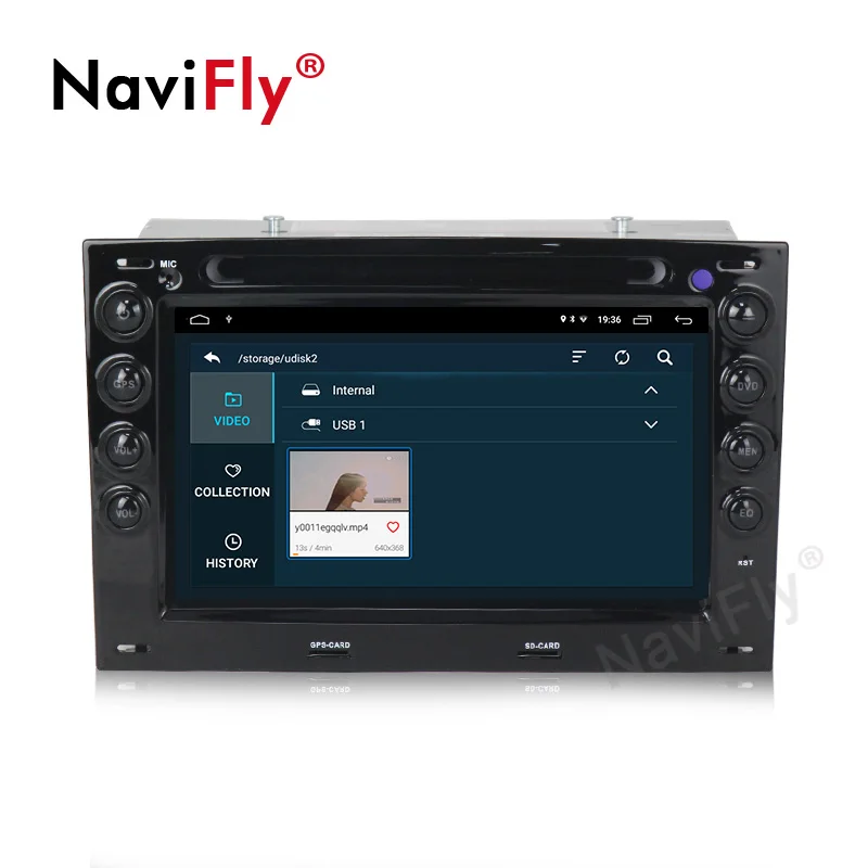 Best NaviFly Android 9.1 car multimedia player 2+32G for Renault Megane2 2003-2010 Autoradio GPS Navigation WIFI BT 4 Core Double Din 4