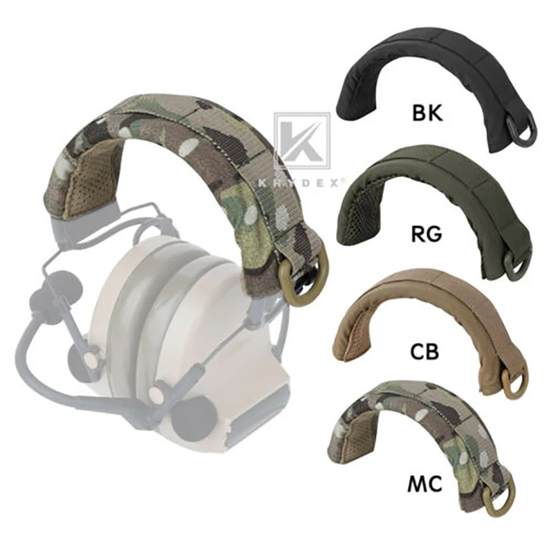 KRYDEX Tactical Modular Headphone Stand Protection Cover Headband Earmuff Headset Stand MOLLE Protection Case For HOWARD PELTOR 4