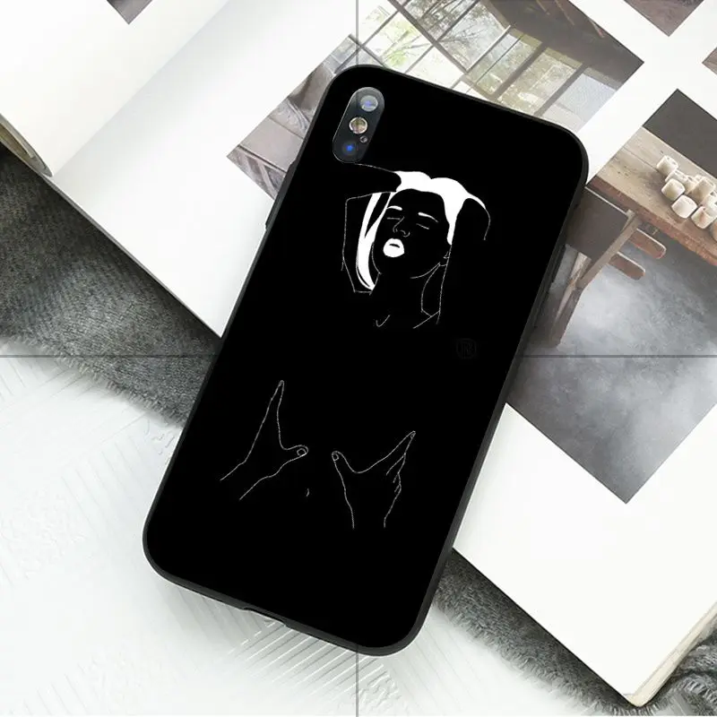 Black and white line art