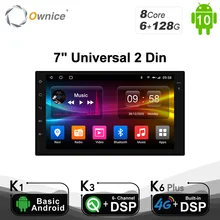 Ownice K3 K6 Plus 8 rdzeń Android 10.0 6G RAM 128GB ROM wsparcie 4G LTE SIM sieć nawigacja samochodowa GPS 2 din uniwersalne Radio samochodowe odtwarzacz dvd