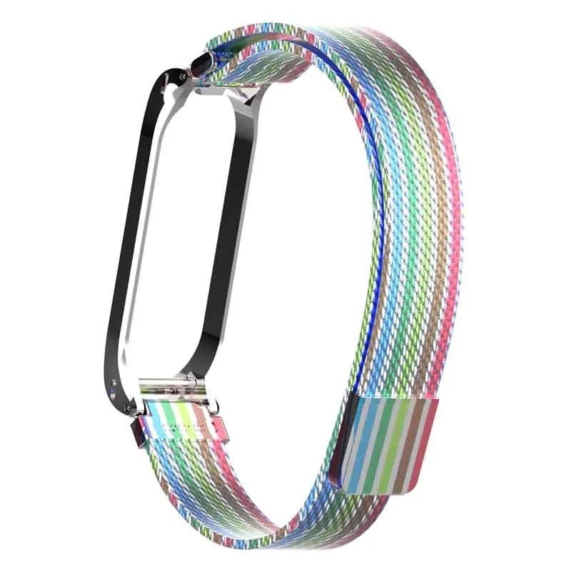 Magnet 5 Запястье для Xiaomi mi Band 4 3 металлический ремешок фитнес-Браслет Смарт-часы спортивные mi lanese Pulseira Correa пояс для mi band 4 3 - Цвет: Magnet 5