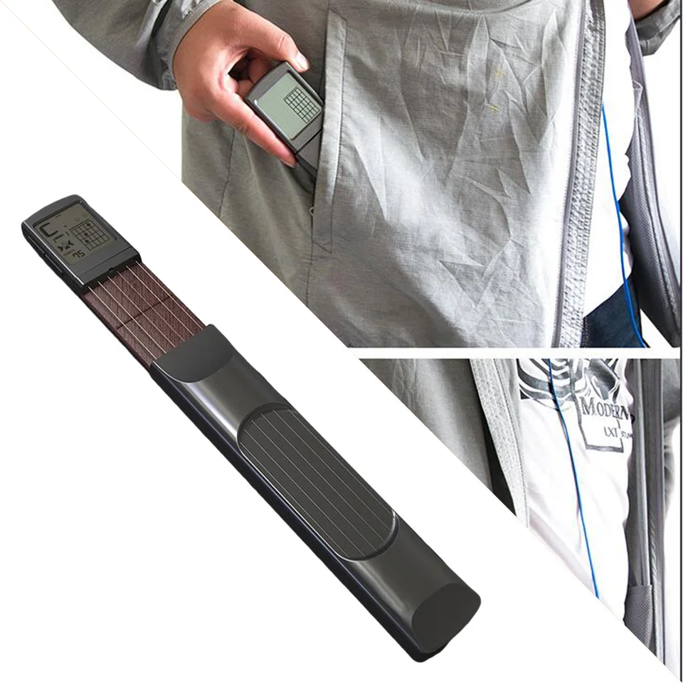 Portable 6 Fret Pocket Acoustic Guitar Practice Tool Gadget Chord Trainer voor gitaarbeginner, Algemene gitaaraccessoires