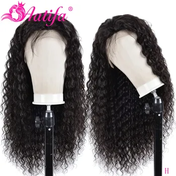 

Pre Plucked 360 Lace Frontal Wigs With Baby Hair 180% Density Brazilian Deep Wave Remy Human Hair Glueless Lace Wig For Women