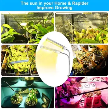 

LED Grow Lights For Indoor Plants 100W Full Spectrum LEDs Plant 176 For Fruits,Flowers,Vegetables Panel lamp Bulb with Desk X4J3