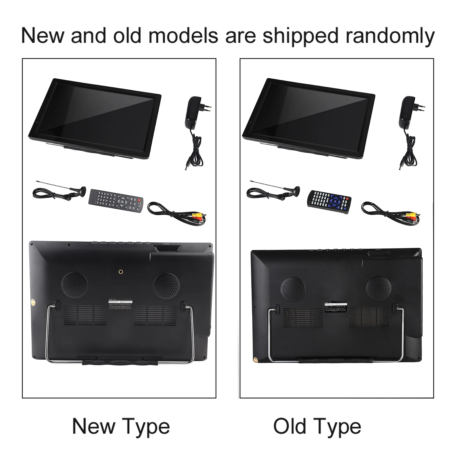 LEADSTAR14in Portable Digital TV ATV/UHF/VHF High Sensitivity Tuner TV Program Recording 1080P Portable