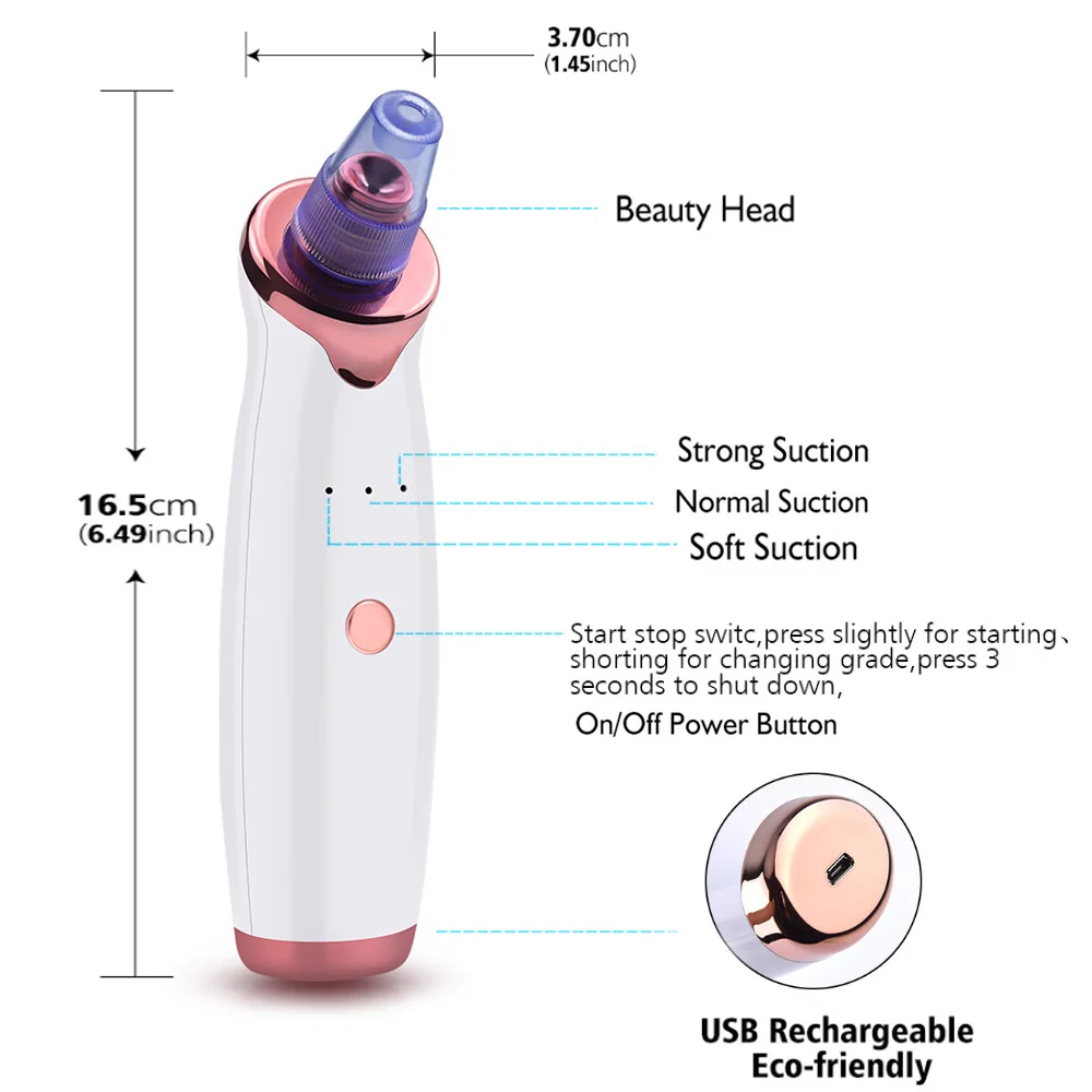 Price HOT Electric Vacuum Pore Cleaner Blackhead Remover Acne Pores Remove Exfoliating Cleansing Facial Beauty Instrument