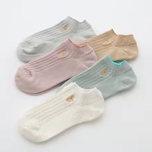 CA087 10 пар/упак. женские короткие носки милые короткие дышащие носки с вышивкой в виде кота Мягкое хлопковое нижнее белье Calcetines