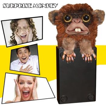 

Surprise Spoof Monkey Jitters Popped Up Christmas Prank Toys Tricky for Kids Adult JA55