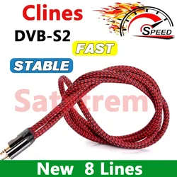 8 Lines Satxtrem Stable TV Clines HD TV Cable DVB-S2 V7 V8 V8X V9 Nova Cline ESPA A