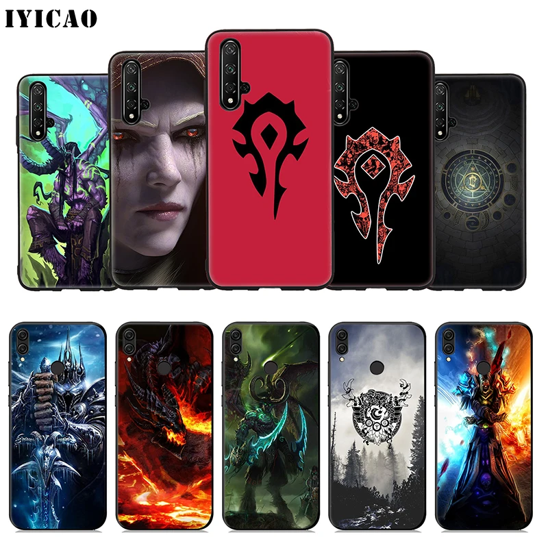 IYICAO World Of Warcraft Soft Case for Huawei Honor 20 10 9X 9 8X 8C 8 7X 7A 6A Lite Pro View Note Phone Cover |