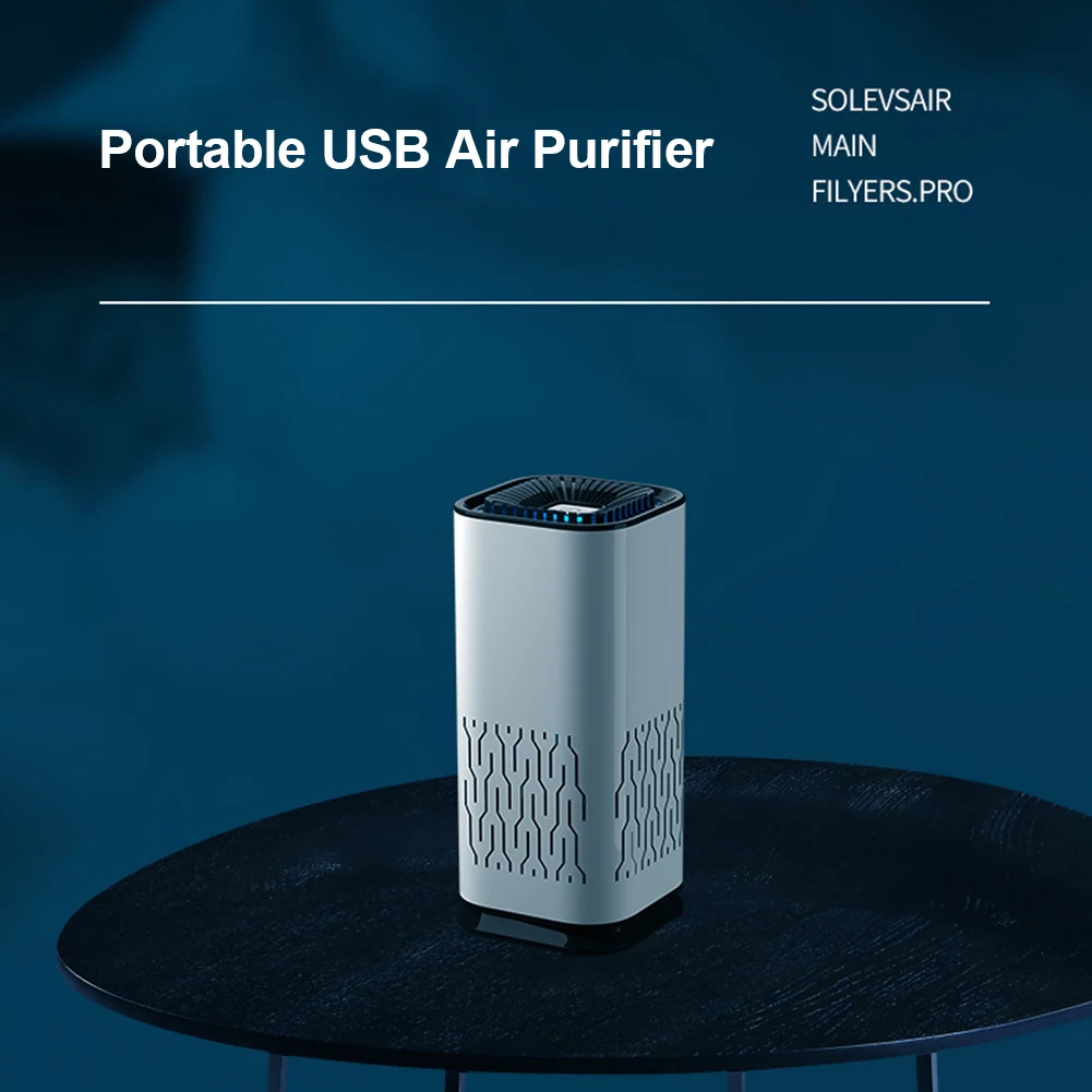 Air Purifier Portable Usb Car Negative Ion With Hepa Deodorant Filter Household For Home Office Desktop