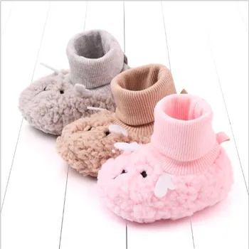 

Autumn Winter Baby Shoes Boots Infants Boys Girls Warm First Walkers Anti-slip Newborn Footwear Shoes