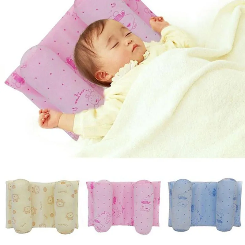 Comfortable Cotton Anti-roll Pillow Lovely Baby Toddler Safe Striped Sleep Head Positioner Anti-rollover | Мать и ребенок