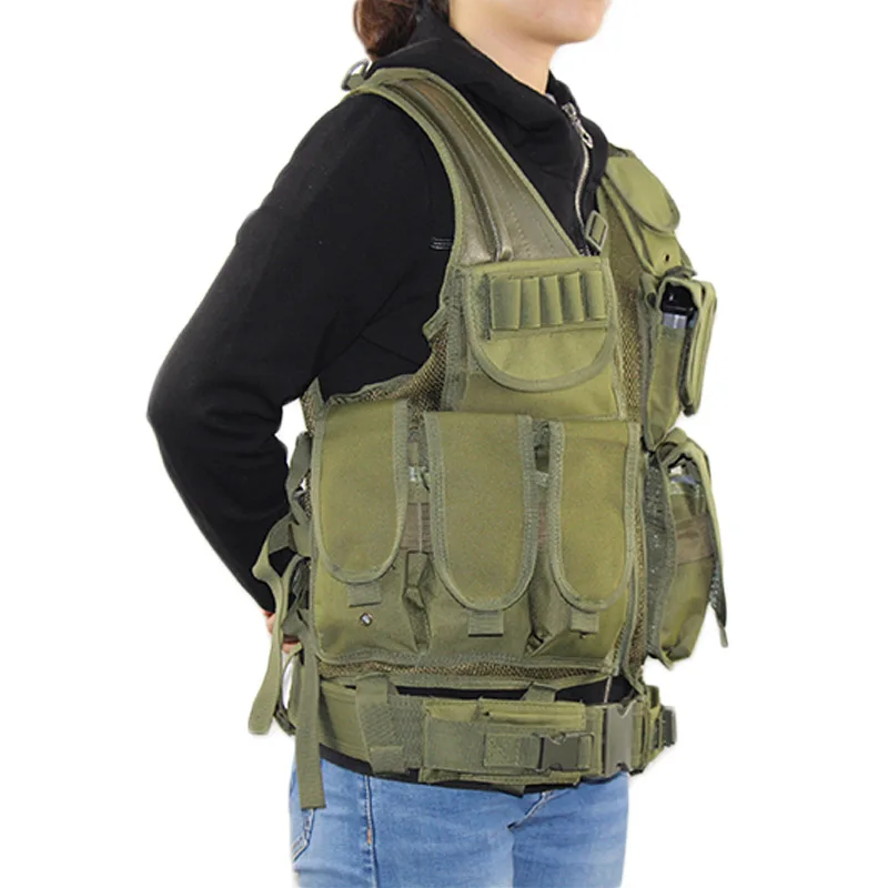 Военный Тактический Жилет Molle для пейнтбола, открытый жилет для страйкбола, для стрельбы, штурмовая пластина, жилет с кобурой, аксессуары для охоты