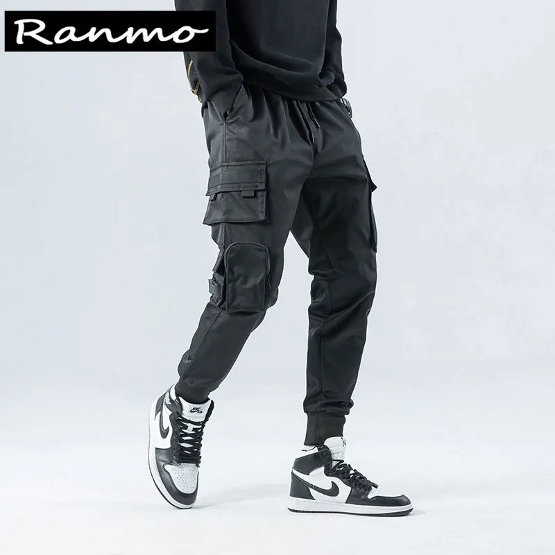 

Side Zipper Pockets Cargo Harem Joggers Pants Men 2020 Hip Hop Casual Harajuku Streetwear Sweatpant Trousers Male Pants