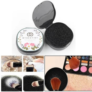 

1 piece Makeup brushes cleaner Remover Color Off Make up Brushes Cleaning plastic Box Powder Brush Wash Cosmetic Clean Kits