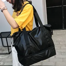 Большая Вместительная дорожная Сумка водонепроницаемая двухслойная влажная сухая отдельная сумка для фитнеса ZJ55