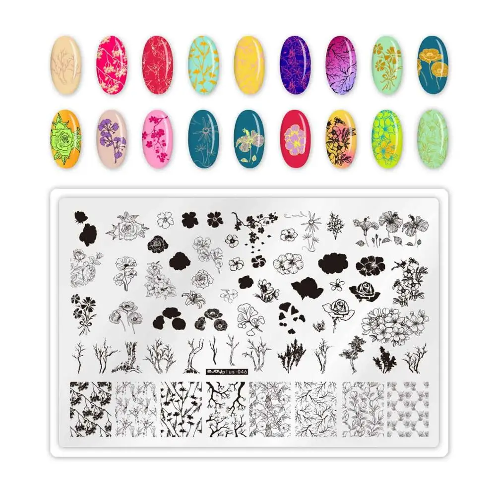 Пробки 0-51 пластина с изображениями для нейл-арта шаблон ногтей Красота штамп для ногтей диск 9,5*14,5 см ZJOY PLUS дизайн ногтей штамповка(с ПВХ, 51 - Цвет: zjoyplus46
