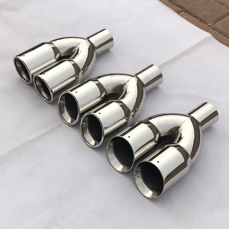 

Car exhaust pipe stainless steel tailpipe refitted a two general welding double out of the blue tailpipe