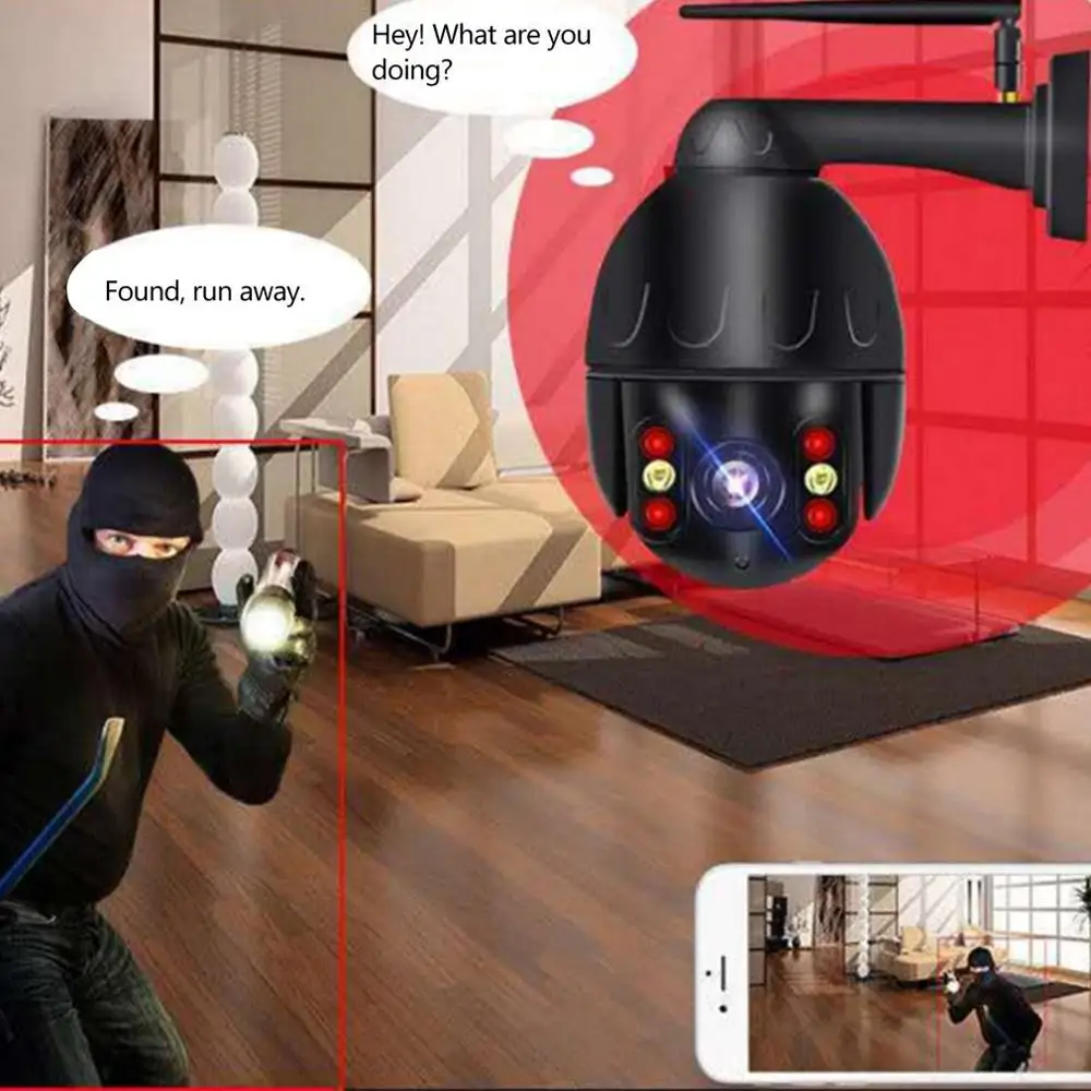 2 м пиксель черный беспроводной IP скорость купольная камера Wifi HD ...