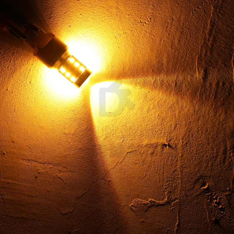 1156 BA15S P21W 1157 BAY15D 3030 15SMD Car Brake Light DRL Lamp Bulb -yelllow