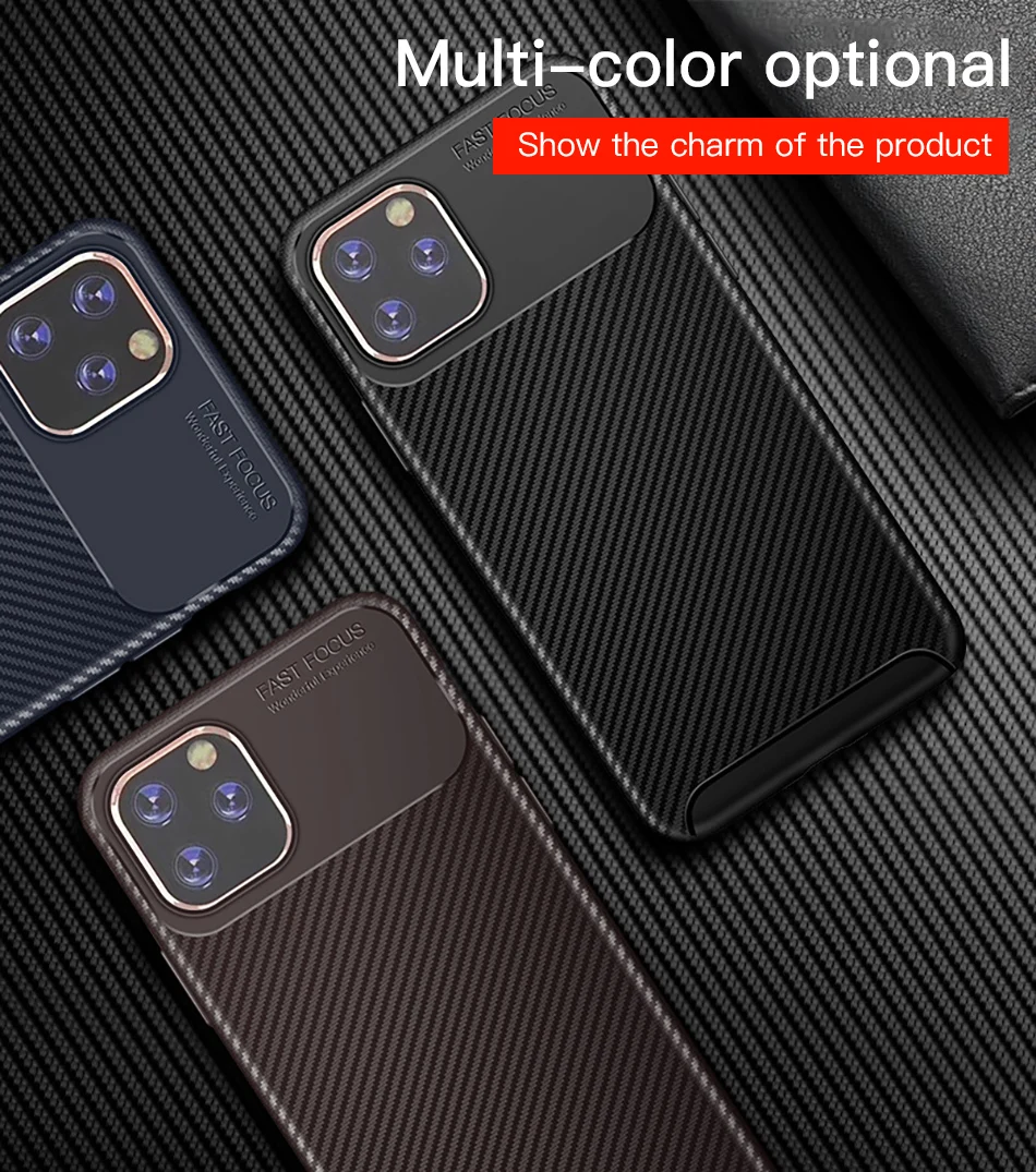!ACCEZZ For iPhone 11 Pro Max Case 2019 New Soft TPU Business Protection Back Cases Cover Cell Phone Skid Shell Anti-fall Coque Capa (2)
