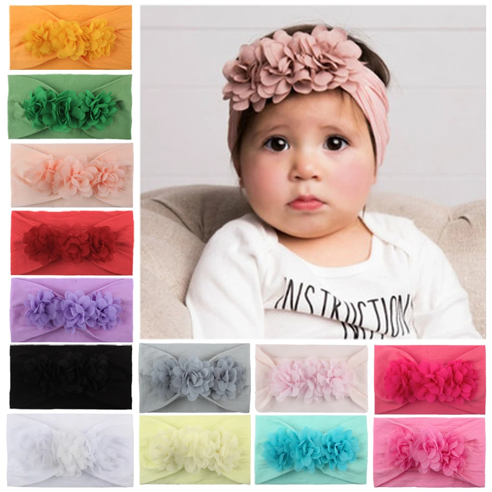 Baby Flower Hair Accessories Soft and Comfortable Nylon Headband Children's Accessories Cute Princess Headband Baby Accessories baby essential 
