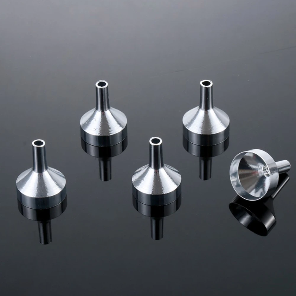 5 Pieces Mini Metal Funnels For Filling Small Bottles Transferring
